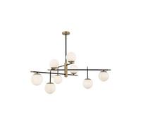 Nostalgia Plafonnier Globe doré mat, 9 lumières, E14