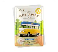 Nostalgic-Art 10293 Volkswagen VW - Get Away, tôle Carte Postale, 10 x 14 cm