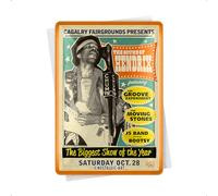 Nostalgic-Art 10304 Celebrities Jimi Hendrix, tôle Carte Postale 10 x 14 cm Métal, Multicolore, 10 x 14 x 0,2 cm