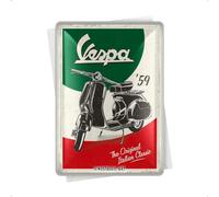 Nostalgic Art Vespa - The Italian Classic, carte postale métalli 14 cm x 10 cm