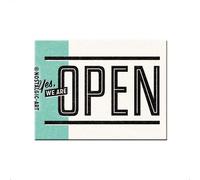 Nostalgic-Art 14325 Attention, Oui, we are Open Aimant 8 x 6 cm