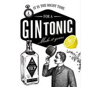 Nostalgic-Art 14341 Magnet Gin Tonic, 8 x 6 cm