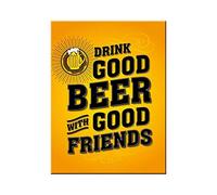 Nostalgic-Art 14355 Word Up Drink Good Beer, 8 x 6 cm magnétique métal, Multicolore, 8 x 6 x 0,2 cm