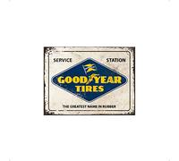 Nostalgic-Art 14370 Goodyear Logo White | Rétro Réfrigérateur magnétique | Vintage | 6 x 8 cm, métal, Multicolore, 6 x 8 x 0,1 cm