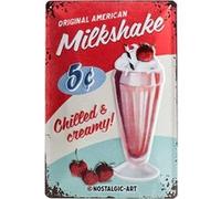 Nostalgic-Art 22255 Plaque en tôle, style américain, motif milkshake, 20 x 30 cm G