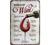 Nostalgic-Art 22265, Open Bar, World of Wine, plaque de 20 x 30 cm G