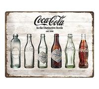Nostalgic-Art 23207 Coca-Cola - Bottle Timeline - Idée de cadeau pour les fans de Coke, en métal, Déco Design Retro, 30 x 40 cm