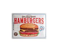 Nostalgic-Art 23240, USA, hamburgers, plaque en métal 30 x 40 cm