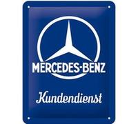 Nostalgic-Art Plaque murale vintage Mercedes‑Benz Kundendienst métal déco rétro 15×20 cm 26226
