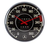 Nostalgic-Art 51091 Mercedes-Benz Horloge Murale rétro, Compteur de Vitesse, idée de Cadeau pour Les Fans d'accessoires Automobiles, Convient à la Cuisine, Design Vintage pour la décoration, 31 cm