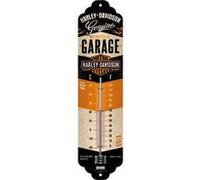 Thermomètre En Métal Pub 28 X 6.5 Cm Harley Davidson Garage Multicolore