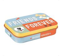 Nostalgic-Art 82203 Boîte à friandises rétro Motif Pattes - Friends Forever - Cadeau pour Les propriétaires de Chiens, boîte en tôle pour Voyager, Design Vintage, 1 pièce (1 pièce)