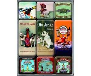 Nostalgic-Art 83015 Spirit Drinks and Beer, Magnet Set 9-Piece
