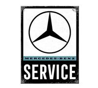 Nostalgic-Art Aimant de réfrigérateur rétro - 6 x 8 cm - Mercedes-Benz - Service - Idée Cadeau pour Les Fans de Mercedes-Benz Accessoires - en métal - Design Vintage