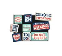 Nostalgic-Art Aimants pour frigo rétro, 9 pièces, Happy Week - Idée de Cadeau avec Un Beau Message, décoration pour Tableau magnétique, Design Vintage