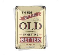 Nostalgic-Art B-10307, Word Up, I'm Not Getting Old, tôle Carte Postale 10 x 14 cm