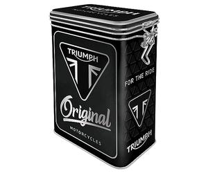 Nostalgic-Art Boîte à café, 1,3 l, Triumph - Original Motorcycles - Idée de cadeau pour motards, récipient avec couvercle aromatique, design vintage