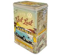 Nostalgic Art – Boîte à café métal rétro VW Bulli Get Lost – Couvercle aromatique, 1,3 l
