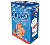 Nostalgic-Art Boîte à café rétro, Cacao Addicted - Idée de Cadeau pour la Cuisine, Récipient avec Couvercle aromatique, Design Vintage, 1,3 l
