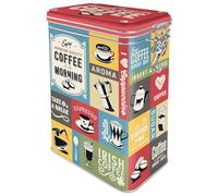Nostalgic-Art Boîte à café rétro, Coffee Collage - Idée de Cadeau pour la Cuisine, Récipient avec Couvercle aromatique, Design Vintage, 1,3 l