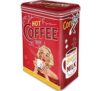 Nostalgic Art Boîte à café Hot Coffee Now – Couvercle aromatique, design vintage, 1,3 l
