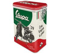 Nostalgic-Art Boîte à café rétro, Vespa - Italian Classic - Idée de Cadeau pour Fans de Scooters, avec Couvercle aromatique, Design Vintage, 1,3 l