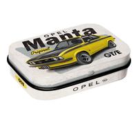 Nostalgic-Art Boîte à pilules rétro, 4 x 6 x 1,6 cm, Opel - Manta GT/E - Idée de cadeau pour fans de Opel, avec dragées à la menthe, design vintage