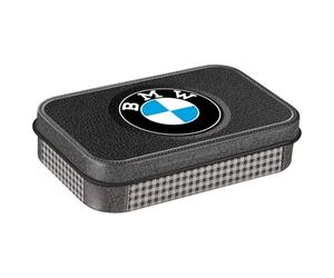 Nostalgic-Art Boîte à pilules rétro XL, 6 x 9,5 x 2 cm, Official License Product (OLP), BMW - Classic Pepita - Idée de cadeau pour fans de BMW, avec dragées à la menthe, design vintage
