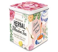 Nostalgic-Art Boîte à thé rétro, Herbal Blossom Tea - Idée de cadeau pour la cuisine, pour thé en vrac et en sachets, Design vintage, 100 g