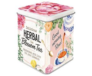 Nostalgic-Art Boîte à thé rétro, 100 g, Herbal Blossom Tea | boîte de conservation, design vintage, Idée cadeau pour fans du thé