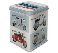 Nostalgic Art Vespa - Model Chart, boîte à thé 8 cm x 10 cm x 8 cm