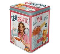 Nostalgic-Art Boîte à thé rétro, Tealicious & Tearrific - Idée de Cadeau pour la Cuisine, pour thé en Vrac et en sachets, Design Vintage, 100 g