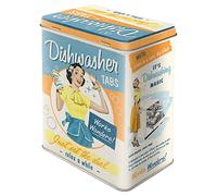 Nostalgic-Art Boîte de conservation rétro L, 3 l, Dishwasher Tabs - Idée de cadeau pour nostalgiques, grande récipient métallique, design vintage
