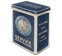 Nostalgic Art Boîte de conservation rétro L Mercedes‑Benz Service Emblem Blue 3 l