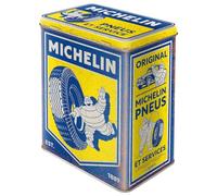 Nostalgic-Art Boîte de conservation rétro L, 3 l, Michelin - Vintage - Idée de cadeau pour fans de moteur, grande récipient métallique, design vintage