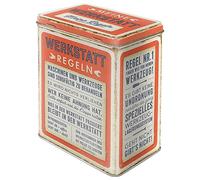 Nostalgic-Art Boîte de conservation rétro L 3 l Règles d'atelier - Idée cadeau pour les fans de moteur, grande boîte à café en tôle, design vintage