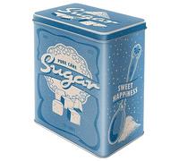 Nostalgic-Art Boîte de conservation rétro L, 3 l, Sugar - Idée de cadeau pour la cuisine, grande récipient métallique, design vintage