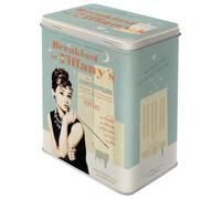 Nostalgic-Art Boîte de conservation rétro L, Breakfast at Tiffany's - Idée de cadeau pour fans de cinéma, Grande récipient à café, Design vintage, 3 l