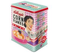 Nostalgic-Art Boîte de Conservation rétro L, Kellogg's - Happy Hostess - Idée de Cadeau pour Cuisine, Grande récipient métallique, Boîte rétro L, 3 l