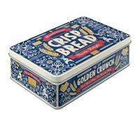 Nostalgic-Art Boîte de conservation rétro plat, 2,5 l, Crisp Bread - Idée cadeau pour la cuisine, récipient en tôle avec couvercle, design vintage