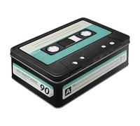 Nostalgic-Art Boîte de conservation rétro plat, Retro Cassette - Idée de cadeau pour nostalgiques, Récipient avec couvercle, Design vintage, 2,5 l