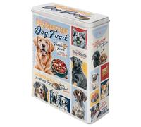 Nostalgic-Art Boîte de conservation rétro XL, 4 l, Premium Dog Food - Idée cadeau pour propriétaires des chiens, grande récipient pour les croquettes métallique, design vintage