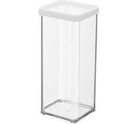 Rotho Boîte de rangement Loft carrée 1,5 L avec couvercle hermétique PP sans BPA, transparent/blanc
