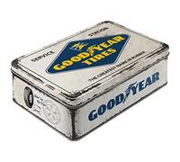 Nostalgic-Art Boîte en métal rétro plat, 2,5 l, Goodyear - Logo White