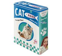 Nostalgic-Art Boîte de Conservation rétro XL, Cat Food - Idée de Cadeau pour propriétaires de Chats, Grande récipient métallique, Design Vintage, 4 l
