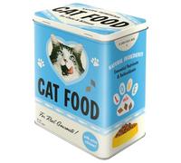 Nostalgic-Art Boîte rétro L, Cat Food Mix - Idée de Cadeau pour propriétaires de Chats, Grande récipient métallique, Design Vintage, 3 l