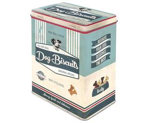 Nostalgic-Art Boîte rétro L, Dog Biscuits - Idée de Cadeau pour propriétaires de Chiens, Grande récipient métallique, Design Vintage, 3 l
