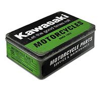 Nostalgic-Art Boîte rétro Plat, Kawasaki - Motorcycles - Idée de Cadeau pour Fans de Moto, Récipient avec Couvercle, Design Vintage, 2,5 l