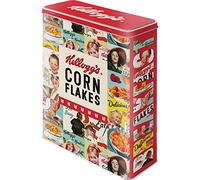Nostalgic-Art Boîte rétro XL, Kellogg's - Collage - Idée de cadeau pour la cuisine, Grande récipient à céréale métallique, Design vintage, 4 l
