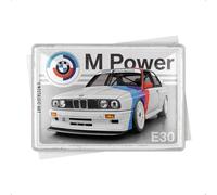 Nostalgic-Art Carte postale rétro, 10 x 14 cm, BMW Motorsport - M Power E30 - Idée cadeau pour fans de BMW, Official License Product (OLP), en métal, mini plaque comme carte de voeux